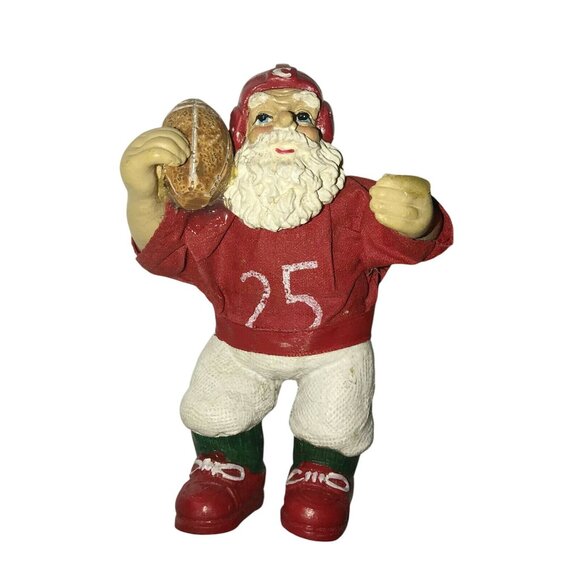 FOOTBALL Player SANTA CLAUS (#25!) Christmas Tree Ornament - Holidays - Picture 7 of 8